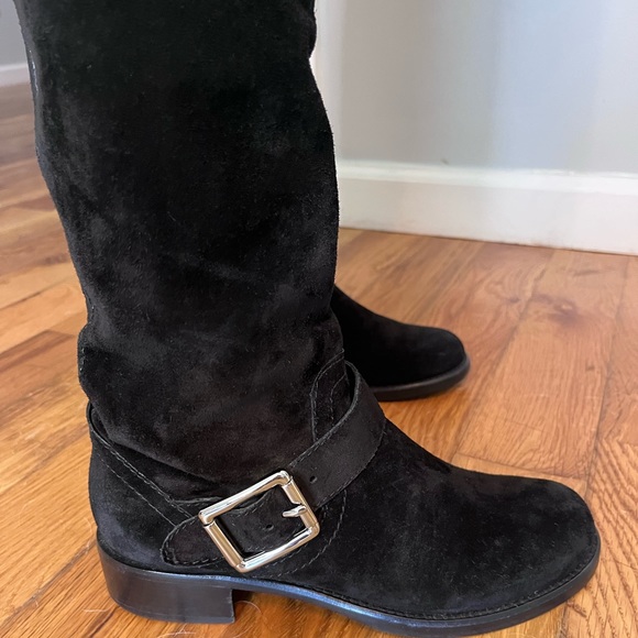 VALINTINO SUEDE RUFFLE OVER THE KNEE BOOT - Picture 11 of 16